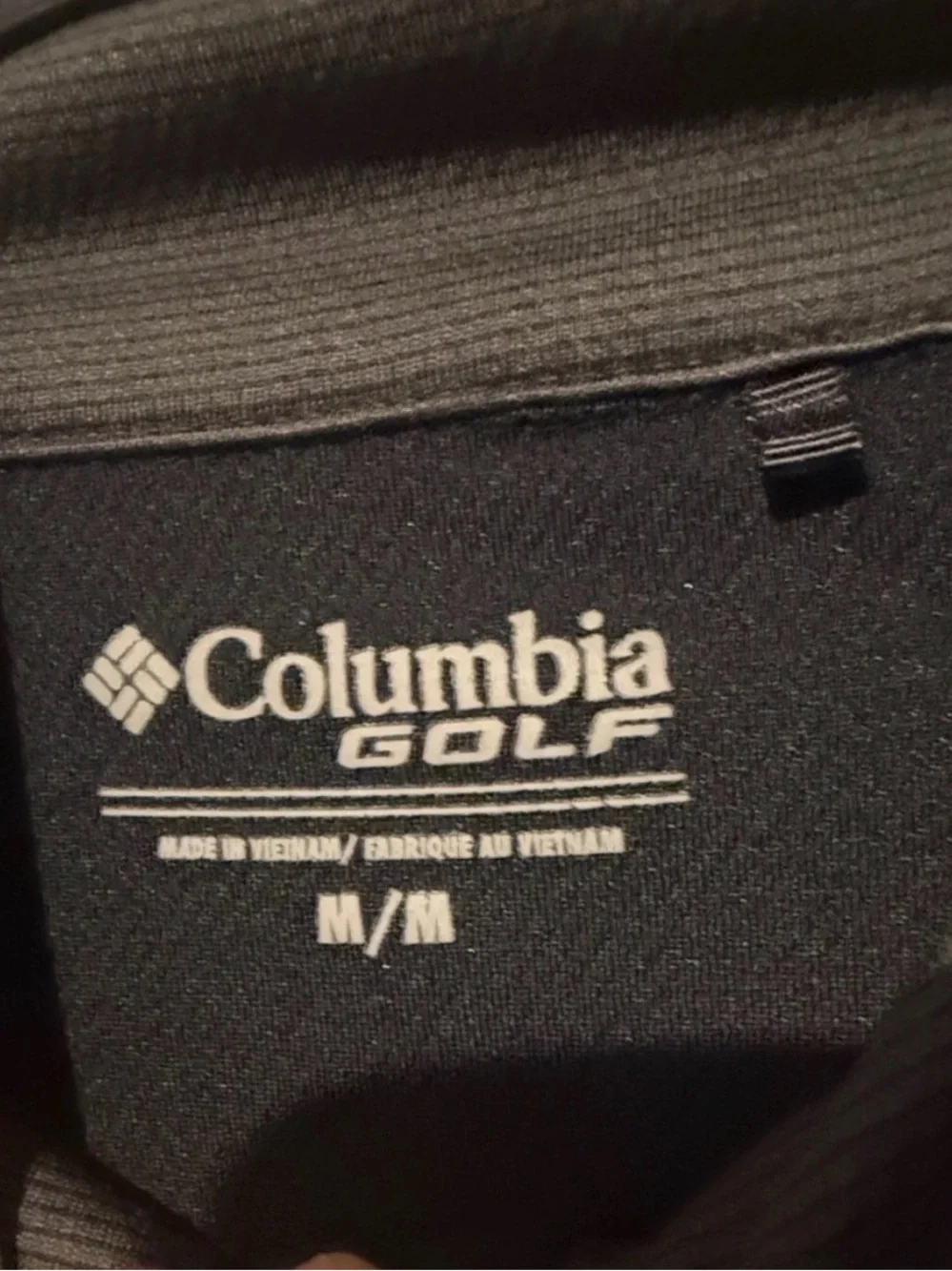 Columbia Golf 1/4 Zip Pullover Jacket Black w/ Contrast Stitch | Men’s Med